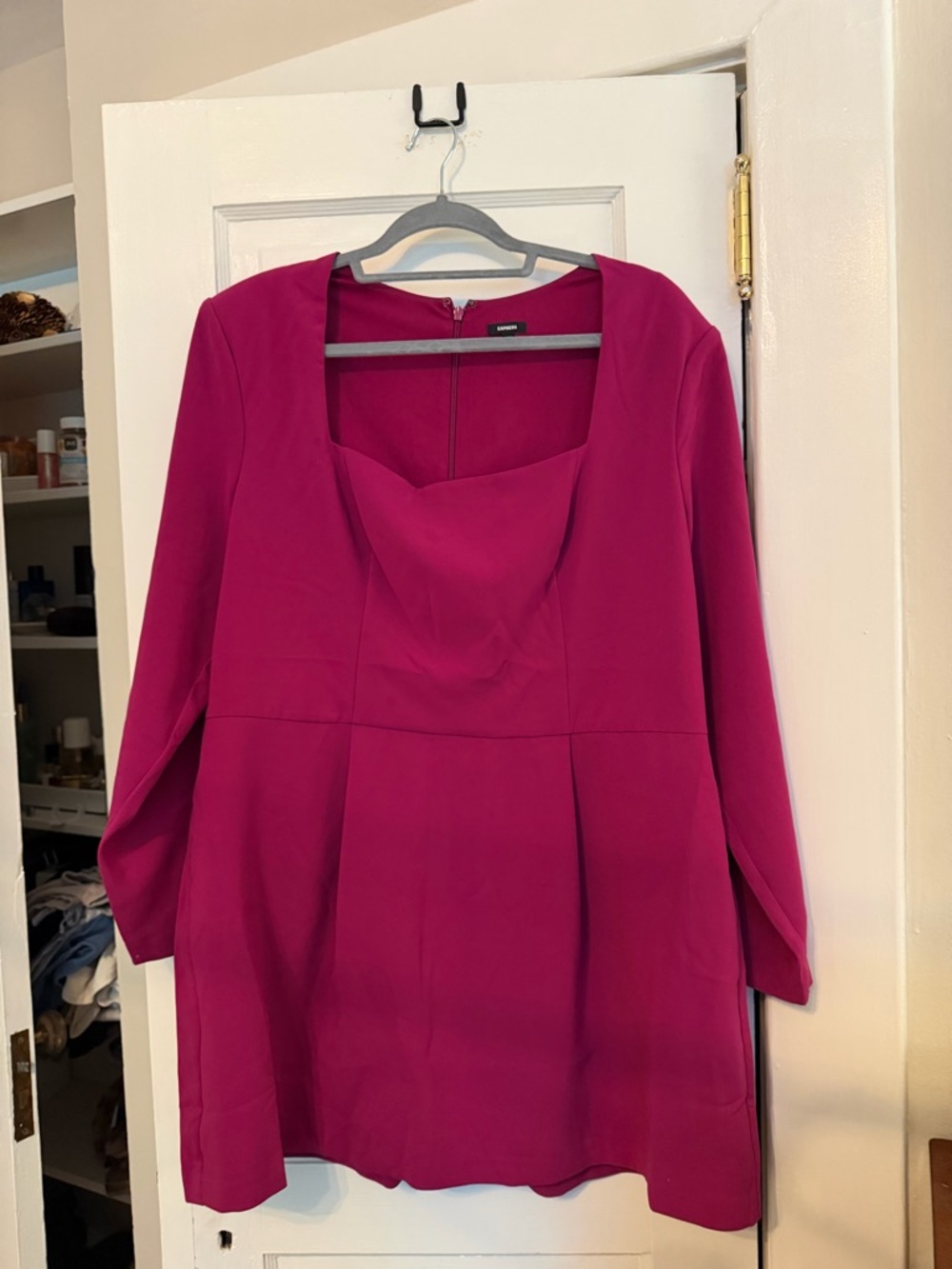 Express hot pink fit and flare mini dress size xl